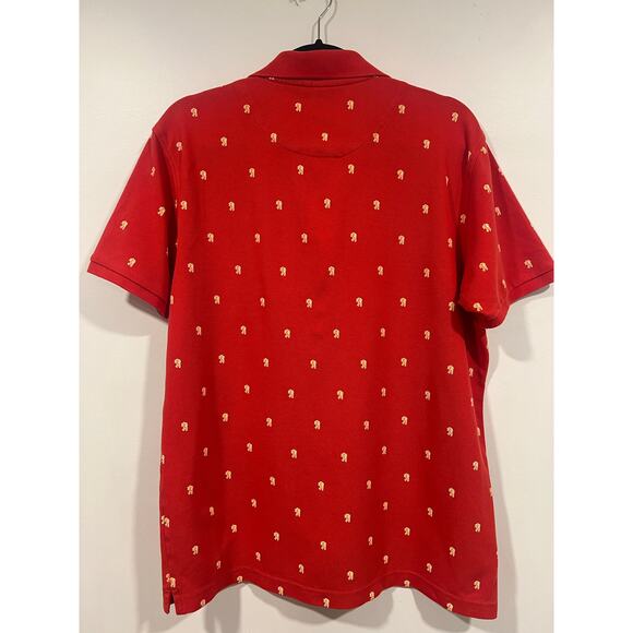 Men’s Uniqlo Cotton Orange Red Polo Large - Picture 5 of 6